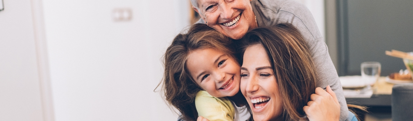 Three generations of women